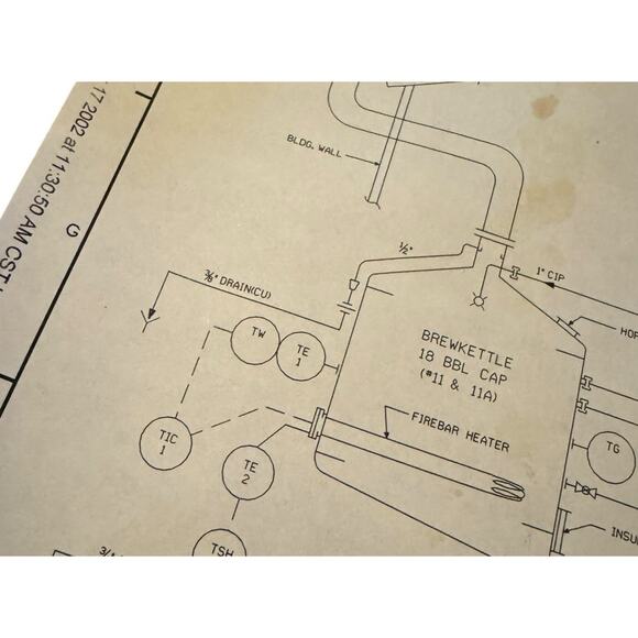 Sea World Orlando Brewery Anheuser Busch 1991 Engineering Blueprint Schematic - Picture 1 of 7